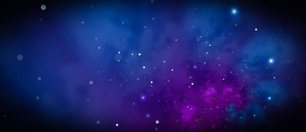 istock Deep outer space background with stars and nebula in blue, and purple 1942532370