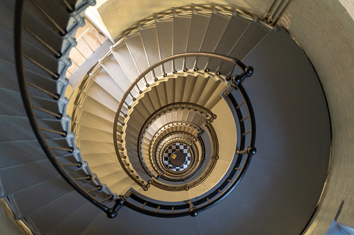 Spiral staircase abstract background