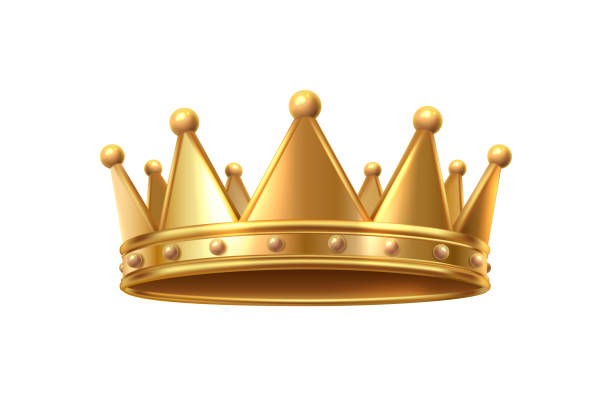istock 3d realistic vector icon. Golden king or queen crown. Isolated on white background. 1942616467