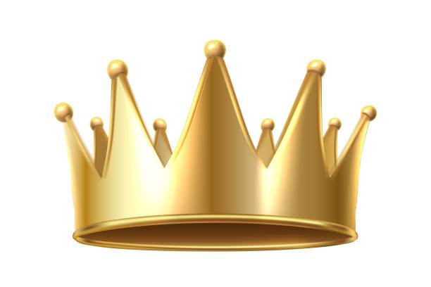 istock 3d realistic vector icon. Golden king or queen crown. Isolated on white background. 1942621664
