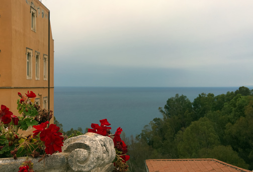 overlooking the sea from Taormina