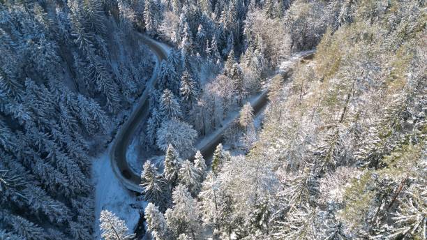 istock Flying over snowy highland mountains Tara 1942736252