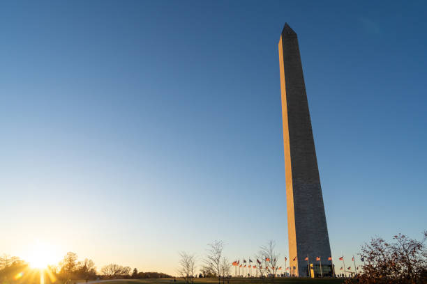 istock Washington Monument at sunset, during the fall 1942758214