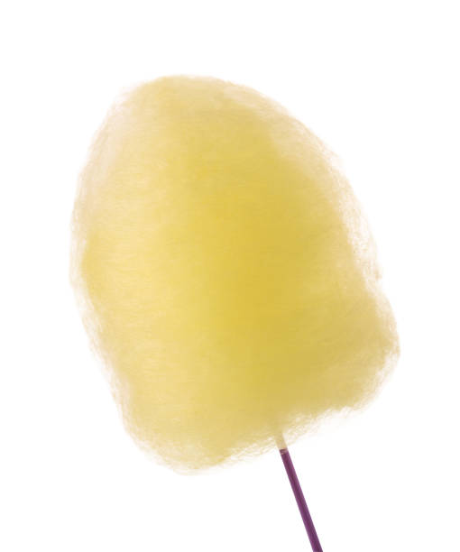 istock One sweet yellow cotton candy isolated on white 1942803581