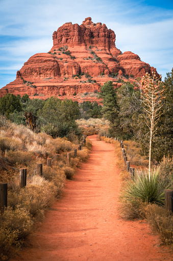 Hiking trail to Bell Rock in Sedona Arizona