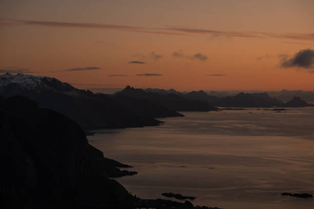Sun setting over the mountains