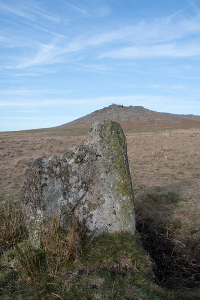 The Fernacre Stone Circle Bodmin Moor stock photo
