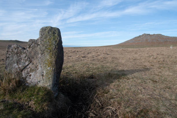 The Fernacre Stone Circle Bodmin Moor stock photo