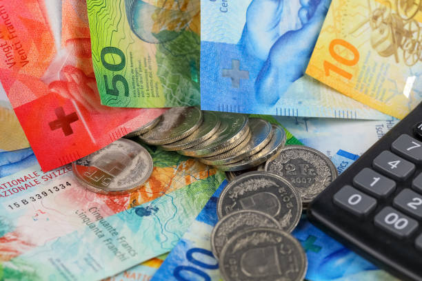 istock CHF money and partial view of the calculator 1942941203