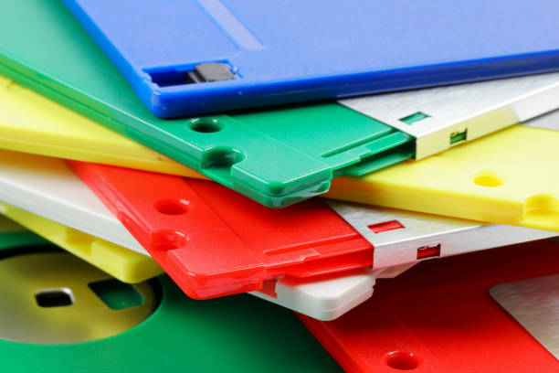 istock Stack of floppy discs, 1.44 MB 3.5 inch 1942945089