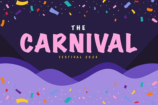 Illustration of Carnival celebration for the year 2024