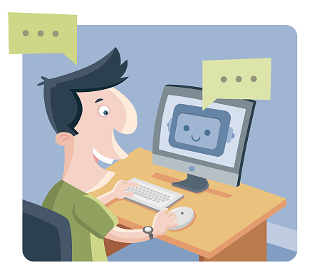 Vector illustration about Chatbot concept