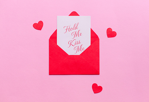 Description: Vibrant red envelope with heartfelt message \