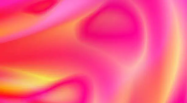 Vector illustration of Abstract cerise red blurred background with neon gradient. Vector wallpaper