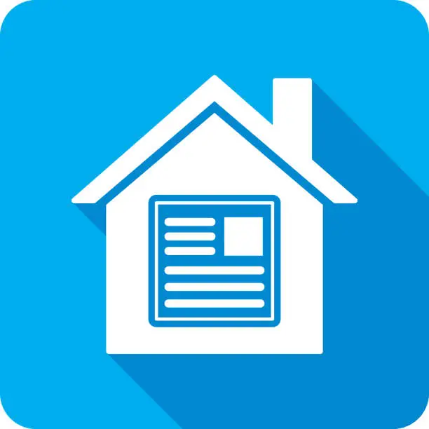 Vector illustration of House Article Icon Silhouette