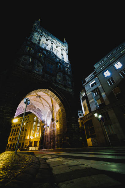 istock old tower in the city at night 1943044961