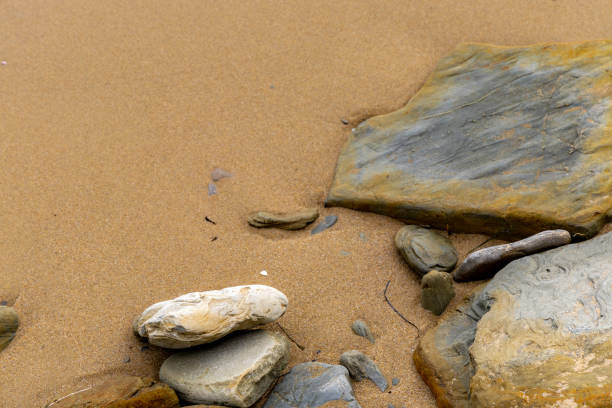 seashore with stones on a wild beach in Bulgaria