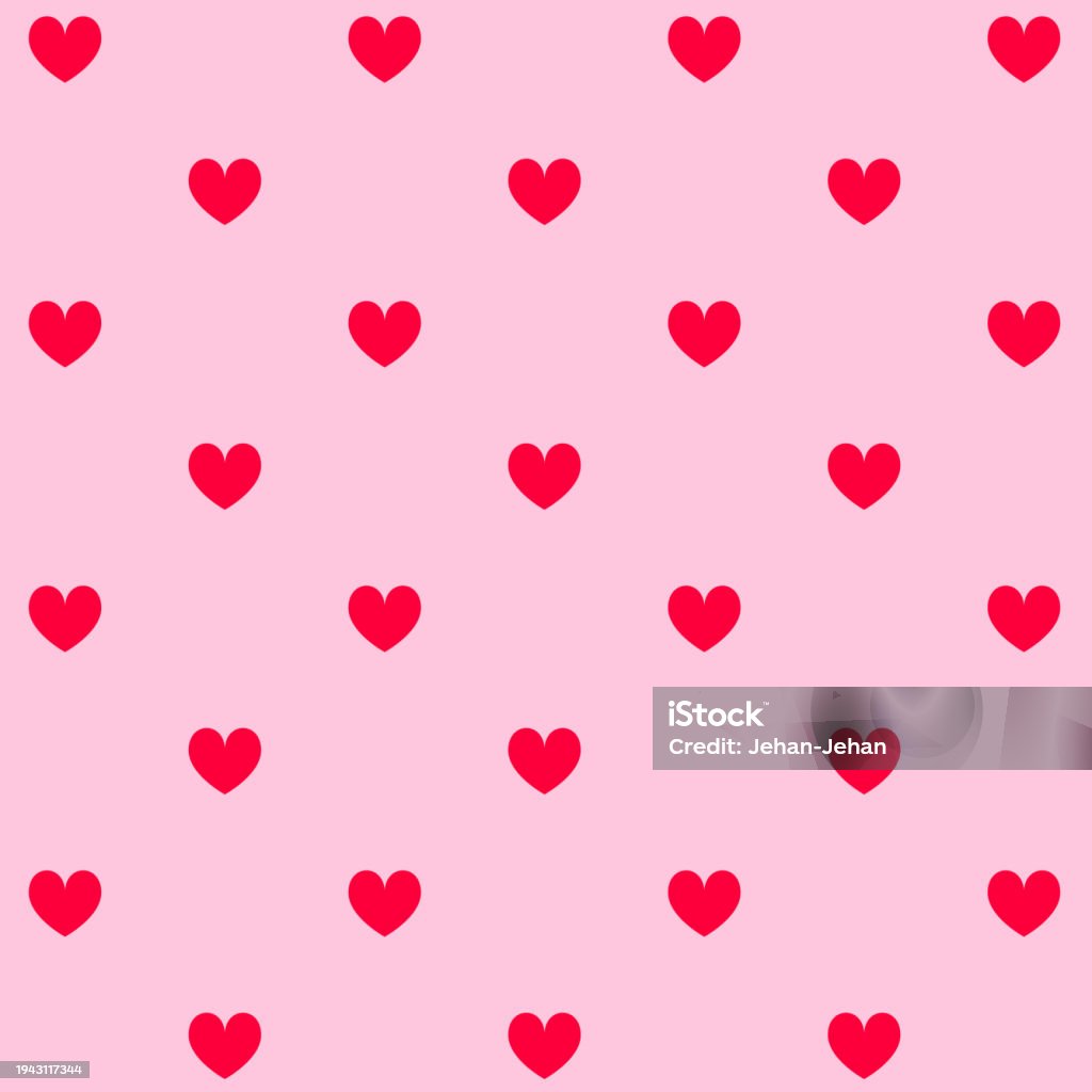 Pin Hearts Pattern Pink Hearts Pattern Valentine Background Stock Illustration - Download ...