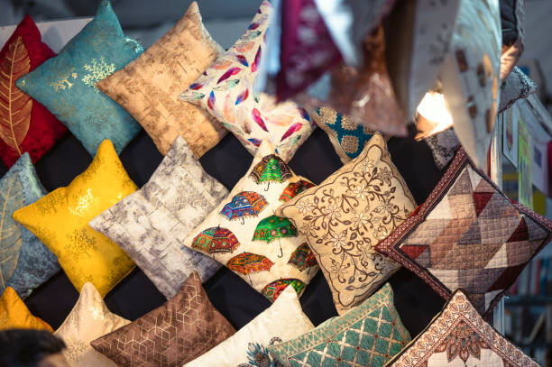 istock Pillow hanging in shop Closeup 1943136753