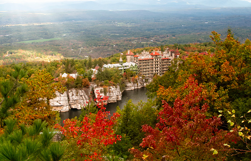 Autumn colors at Mohonk Mountain House in upstate New York.