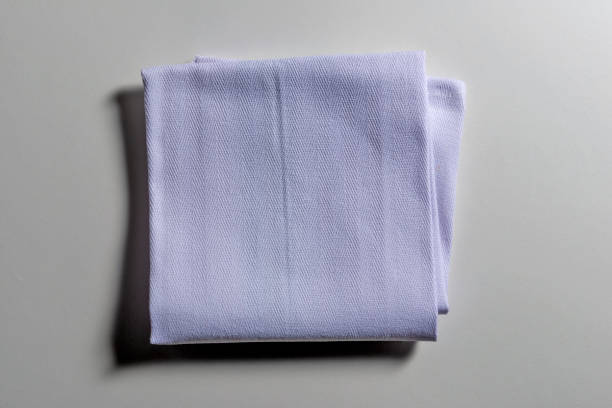 istock Top view of folded light blue napkin 1943144636