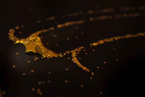 Cute Shooting Star Still Life with Glitter