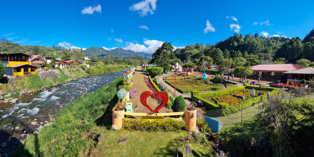 Panama, Boquete, January 15, 2024, panoramic view of the Caldera river valley