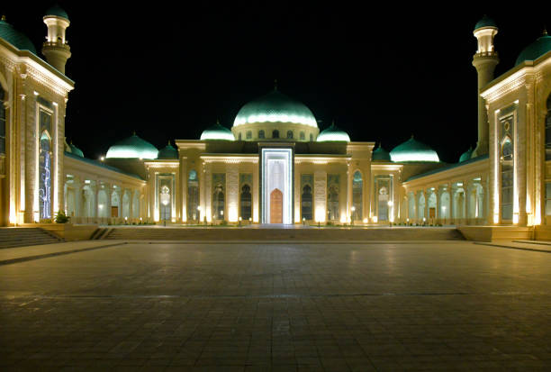 istock Heydar Mosque at night, Nakhchivan City, Azerbaijan 1943378395