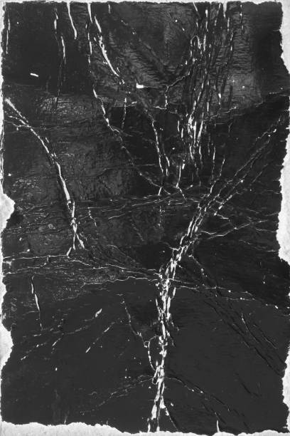 istock Empty old vintage black scratch torn poster overlay texture background 1943461823