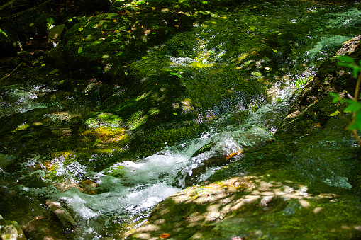 water flowing through the valley