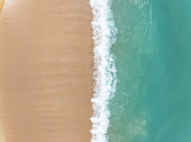 istock Aerial view beach waves texture background,Summer sea landscape nature background 1943587606