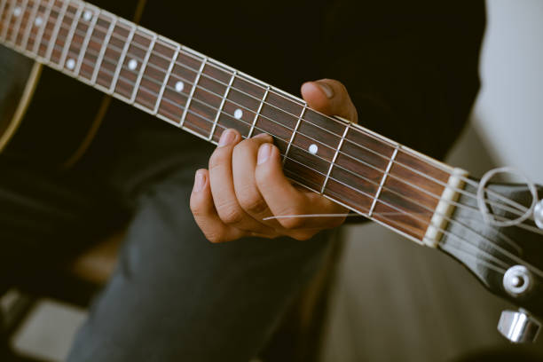 istock Unknown person playing an acoustic guitar. 1943699656