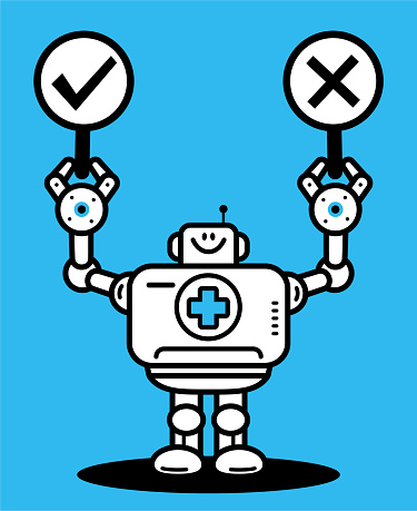 Cute AI characters vector art illustration.
An Artificial Intelligence Robot Doctor holding Right and Wrong Signs, true-false questions, and yes-no questions.

Concept 1: Ethical Decision-Making in AI Healthcare

The illustration portrays an AI Robot Doctor equipped with signs symbolizing ethical judgments. It highlights the complex decisions AI must make in healthcare scenarios, presenting a juxtaposition of right and wrong signs, true-false questions, and yes-no queries. This concept explores the challenges and responsibilities associated with programming AI to navigate ethical dilemmas in medical settings.

Concept 2: AI Combatting Misinformation in Healthcare

The illustration depicts the AI Robot Doctor actively countering misinformation in the healthcare domain. Holding signs representing accurate and inaccurate information, the AI engages in filtering and correcting false data. This concept explores the role of AI in combating the spread of misinformation and ensuring that healthcare decisions are based on reliable and truthful data.