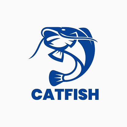 Vector Illustration Cat Fish Simple Mascot Style