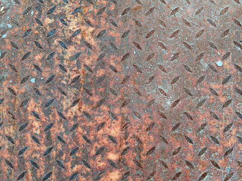 Panoramic grunge rusted metal texture, rust and oxidized metal background. Old metal iron panel. High resolution quality