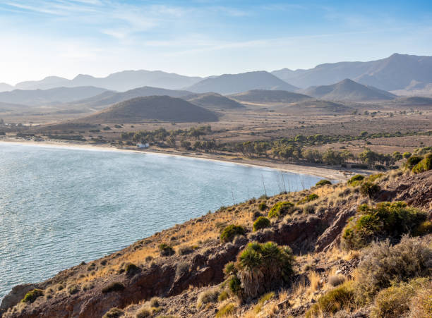 Genoveses beach in Cabo de Gata at sunrise,  Almeria province, Spain
