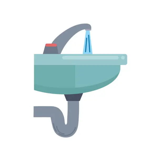 Vector illustration of Sink icon clipart avatar logotype isolated vector illustration