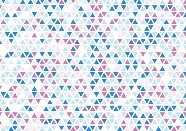 triangular geometric pattern background - mosaic modern art triangle tile stock illustrations