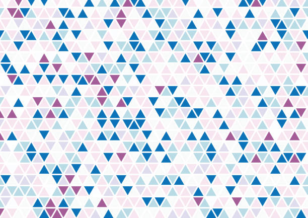 triangular geometric pattern background - mosaic modern art triangle tile stock illustrations