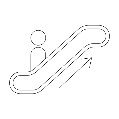 escalator icon vector illustration design