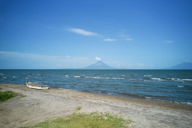 Island Ometepe in Lake with vulcano in Nicaragua