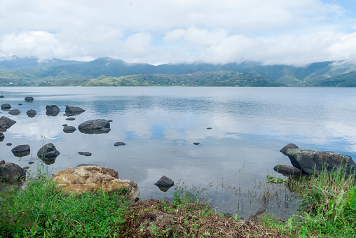 Lake Alahan Panjang one of the famous lakes in West Sumatra. Favorite place to camp on weekends.