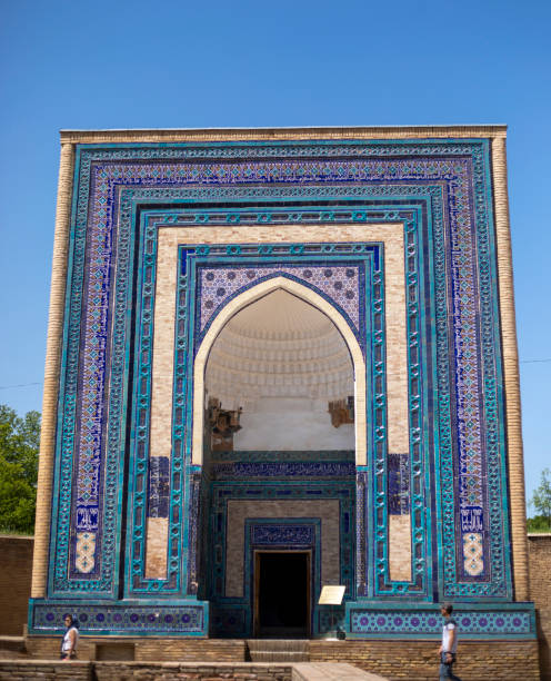 istock a blue building in a historical place 1943988470