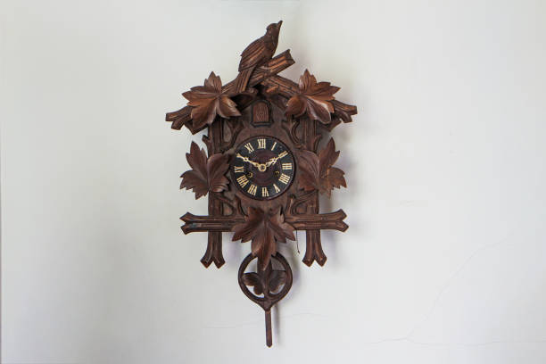 istock wooden clock on the wall 1944029218