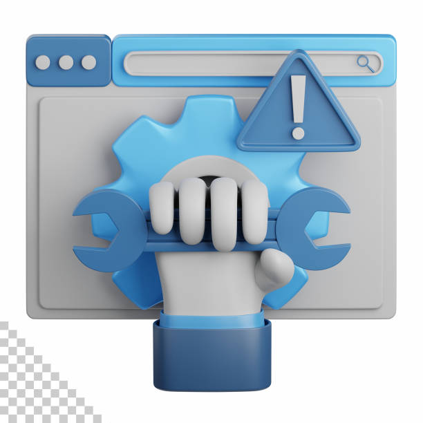 3d rendering website maintenance isolated useful for digital marketing, advertisement, technology, seo, website, internet, optimization, online, network and other