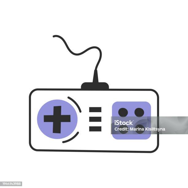 Retro Controller Shape Retro Video Game Controller Stock Illustration - Download Image Now ...