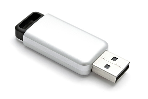 USB memory stick isolated on white background
