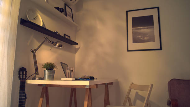istock Modern home interior with laptop. 1944339141