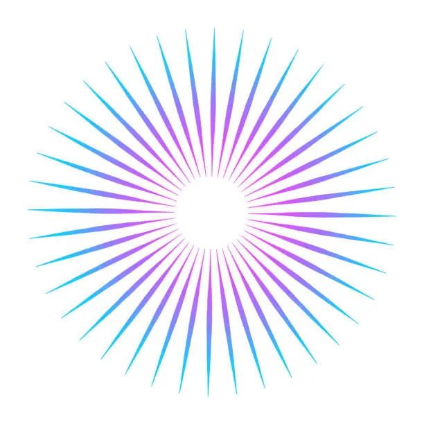 Vector illustration of Sunburst with light beams