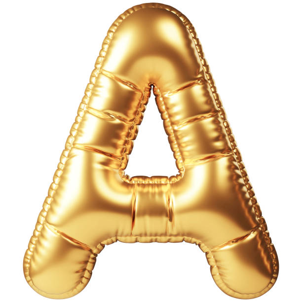 Gold Balloon 3D Letter A